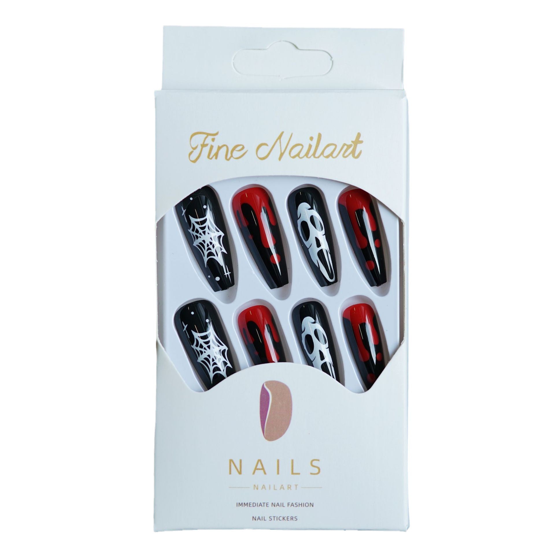 Wholesale  bloody ghost nail art patches wearable nail tips